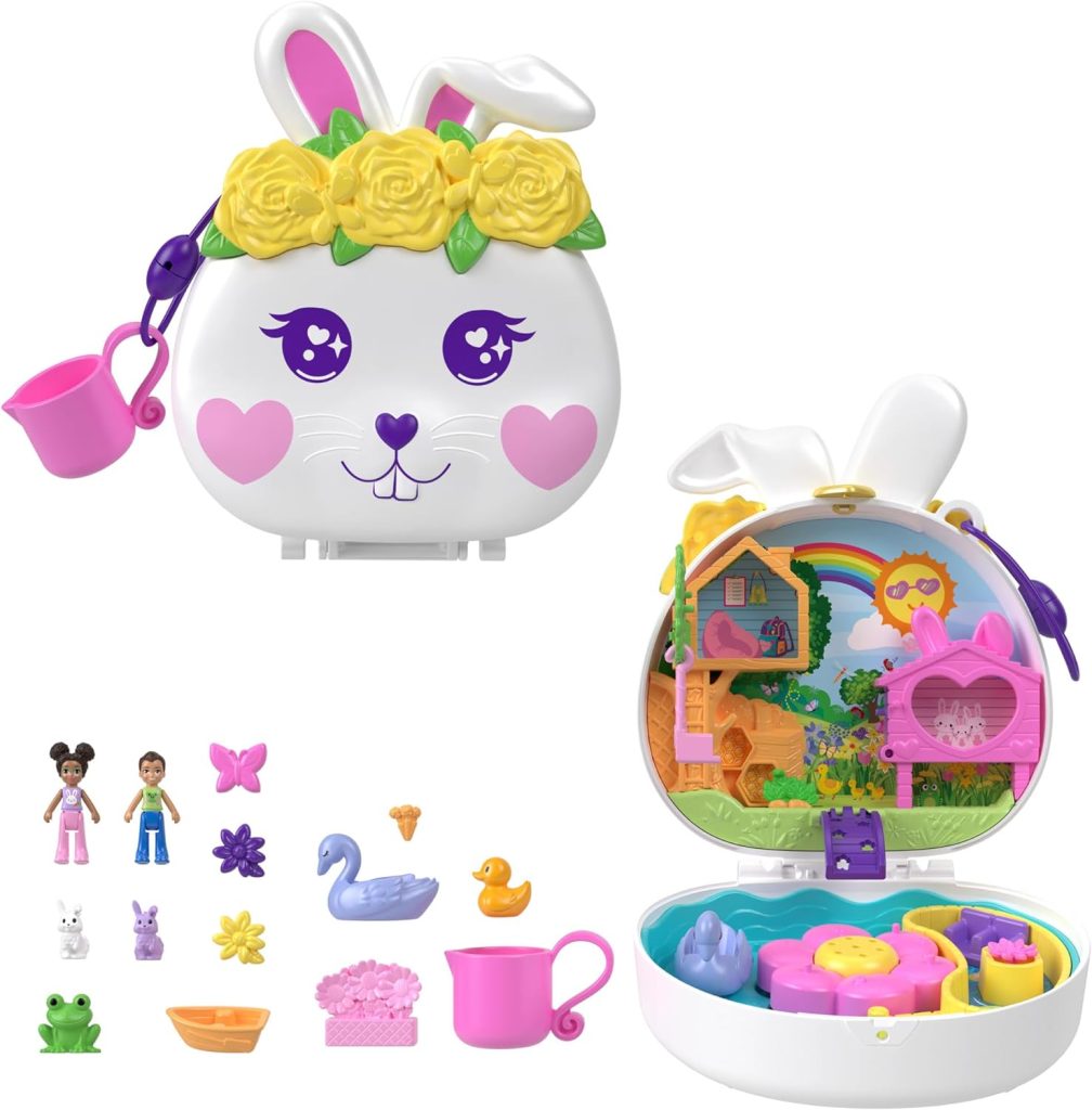 Ce coffret Polly Pocket représente un lapin.