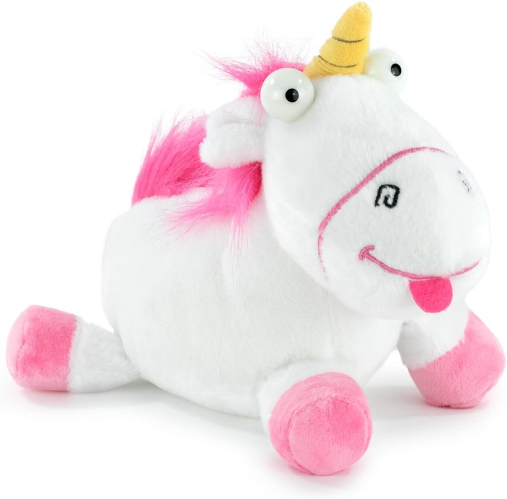 Cette licorne en peluche Moi Moche et Méchant est inspirée de celle présente dans le film d'animation du même nom.