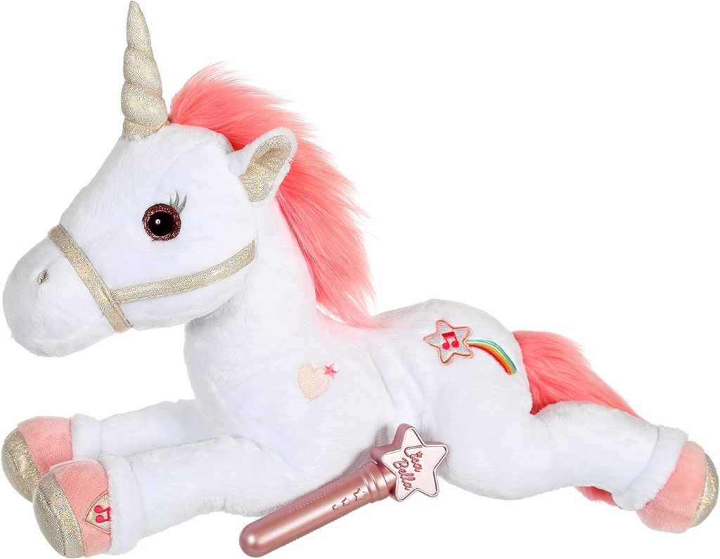 La peluche licorne GIPSY TOYS est lumineuse.